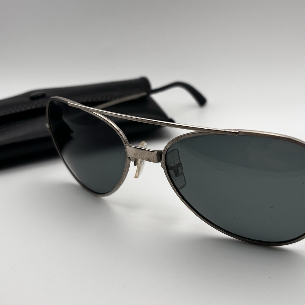 Vintage Cool-Ray Polaroid‎ Aviator Sunglasses Metal Frame Gray Lenses